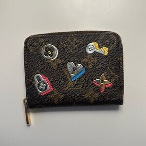 LOUIS VUITTON Monogram LV Love Lock Zippy Coin Purse